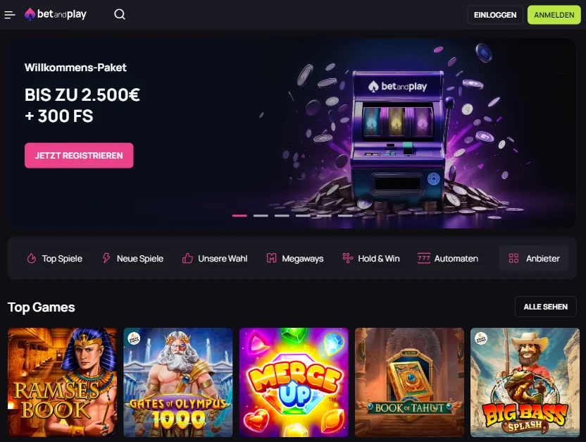 Betandplay Casino Website
